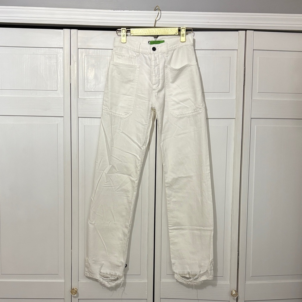 sandrine rose White button up Cargo Pants